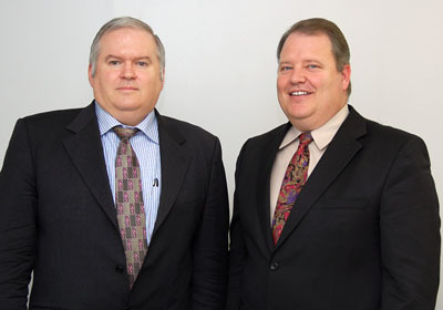 米Nexsan Technologies、CTOのGary Watson氏（左）と、Asia Pacific and Middle EastエリアSales担当VPのGregg Pugmire氏（右）