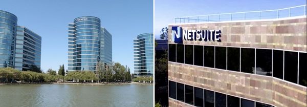 写真1：米Oracleの本社（左）と米写真2：NetSuiteの本社